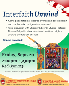 Interfaith Unwind: Retablos flyer
