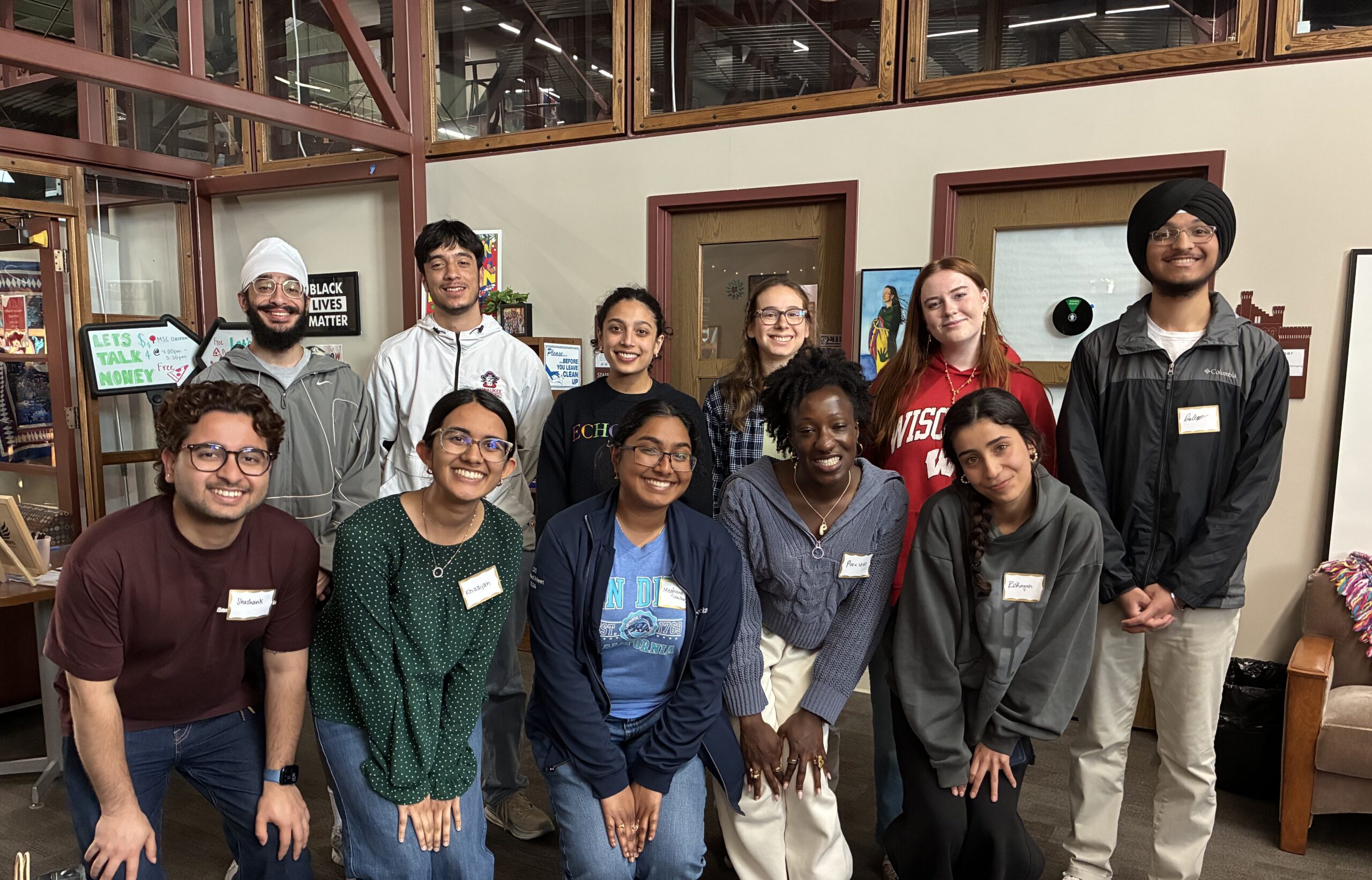Students smiling for a photo.